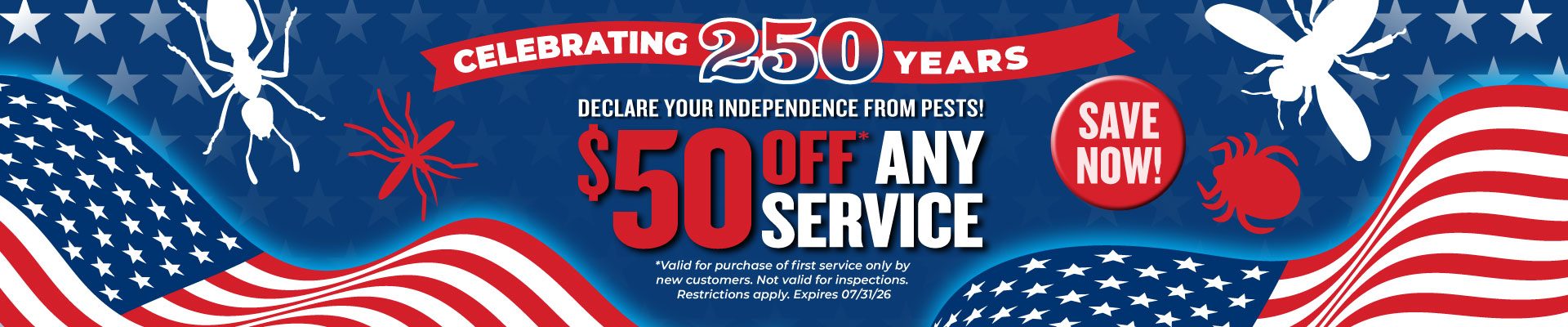 Save on Pest Control this Fourth of July