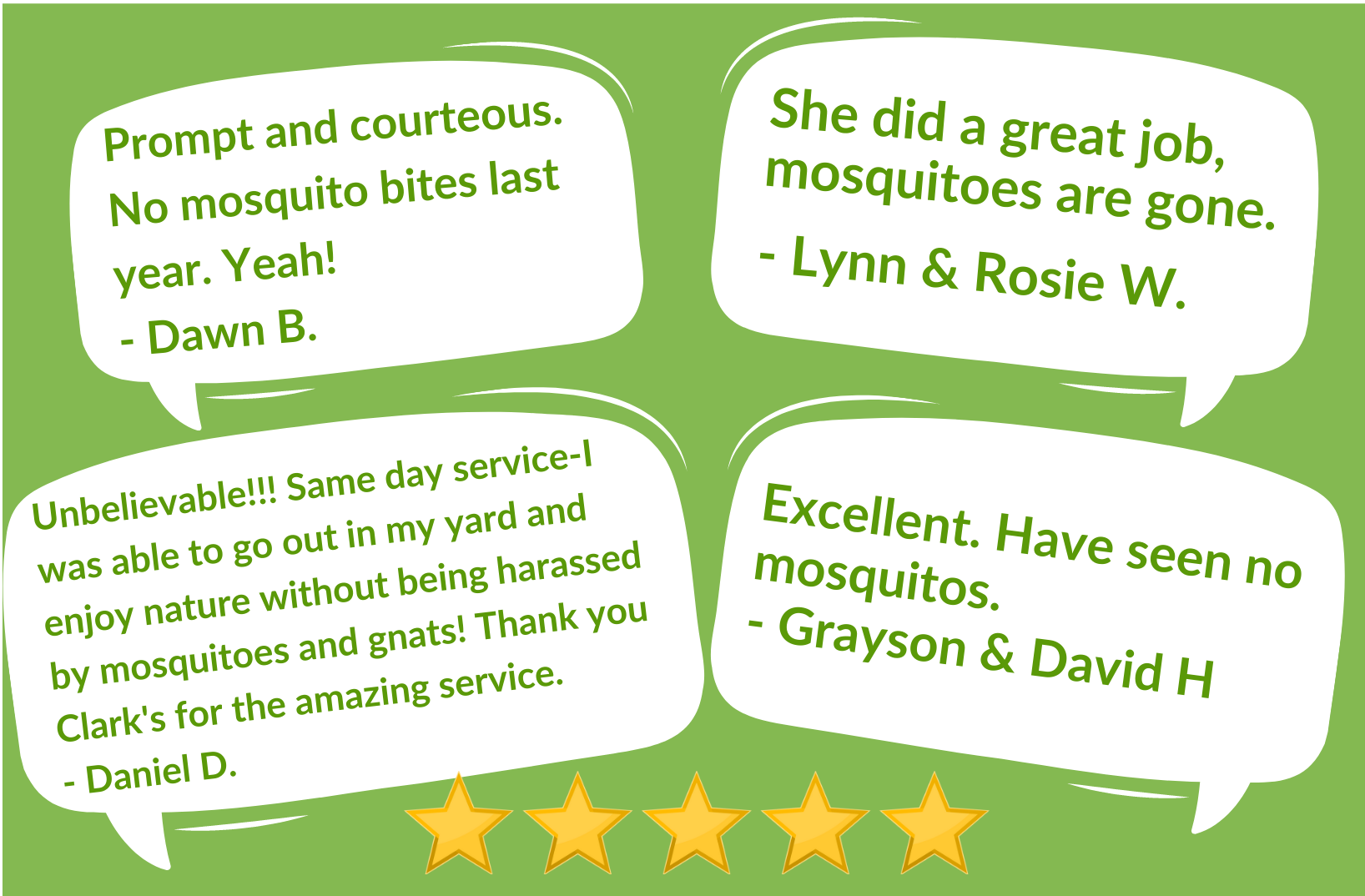 testimonials Clarks Pest